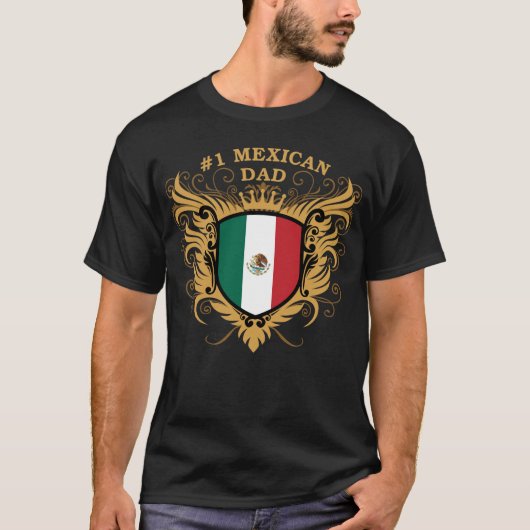 T-shirt Papa mexicain du numéro un (Devant)