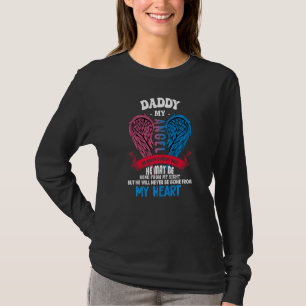 T-shirt Papa Mon Ange, Il Regarde Mon Dos Jamais Partis