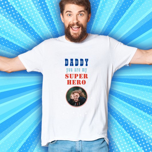 T-shirt Papa Mon super père photo
