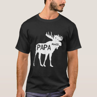 T-shirt Papa Moose T Shirt Drôle Idée Cadeau Pour Hommes I