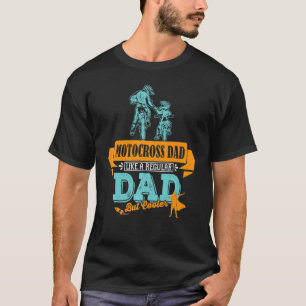 T-shirt Papa Motocross Biker Motorcycle Convient Pour Père