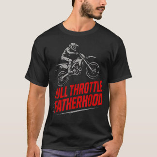 T-shirt Papa Motocross Moto Cross Vélo Tout Terrain Fête d
