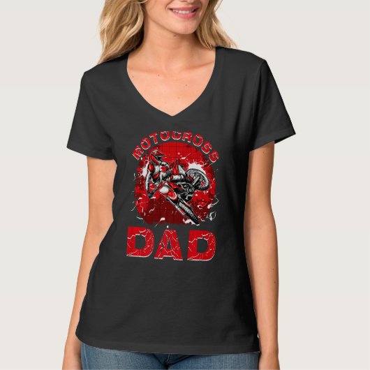 T-shirt Papa motorcross (Devant)