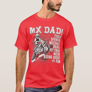 T-shirt Papa MX Coach Sponsor Mécanicien Conducteur Copain