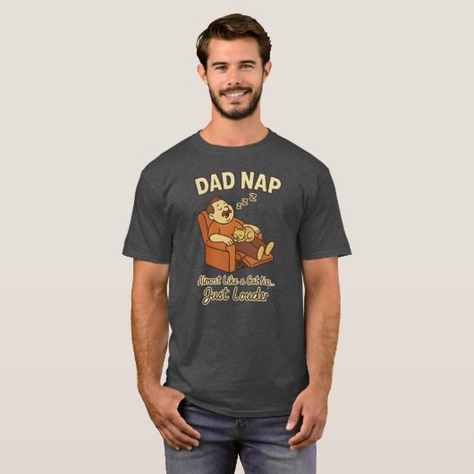 T-shirt Papa Nap - Drôle Chat Nap Parodie pour les pères | (Devant entier)