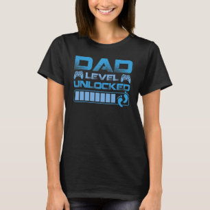 T-shirt Papa Niveau Déverrouillé Grossesse De Gamer Bientô