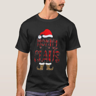 T-shirt Papa Noël Léopard Noël Pyjama Cadeau de Santa pour