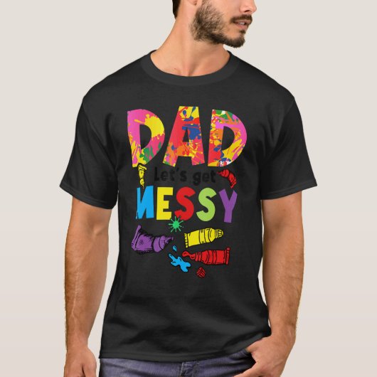 T-shirt Papa Obtenons des couleurs broussailles peintres p (Devant)