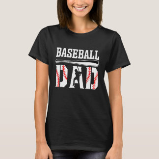 T-shirt Papa Of Ballers Softball Joueur De Baseball Papa P