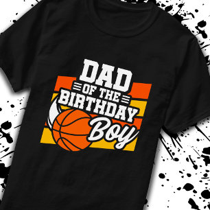 T-shirt Papa of Birthday Boys Basketball Party Père