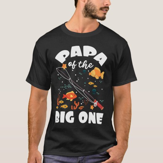 T-shirt Papa Of The Big One Birthday Pêche Thème Anniversa (Devant)