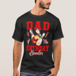 T-shirt Papa Of The Birthday Bowler Kids Bowling Père's D<br><div class="desc">Papa De La Fête des pères De Bowling Pour Enfants D'Anniversaire.</div>