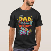 T-shirt Papa of the Birthday Boy Astronaut Boy Space Anniv (Devant)