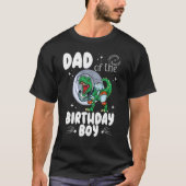 T-shirt Papa Of The Birthday Boy Astronaut Dinosaur Annive (Devant)