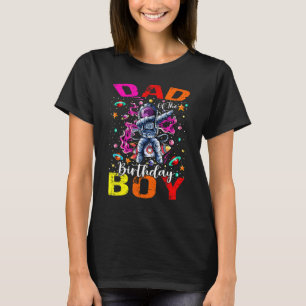 T-shirt Papa Of The Birthday Boy Astronaut Thème Espace Ga