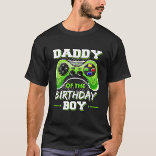 T-shirt Papa Of The Birthday Boy Decorations Vidéo Gamer