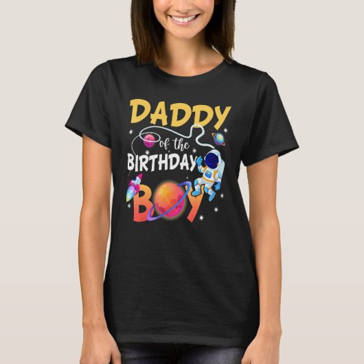 T-shirt Papa Of The Birthday Boy Joyeux Anniversaire Astro (Devant)