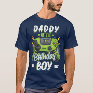 T-shirt Papa of the Birthday Boy Matching famille Vidéo Ga