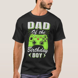 T-shirt Papa Of The Birthday Boy Matching Family Vidéo Jeu