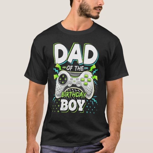 T-shirt Papa Of The Birthday Boy Matching Video Game Birth (Devant)