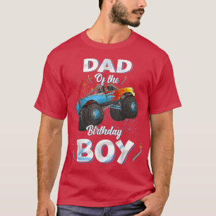 T-shirt Papa Of The Birthday Boy Monster Camion Anniversai