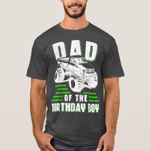 T-shirt Papa Of The Birthday Boy Monster Truck Birthday Fa