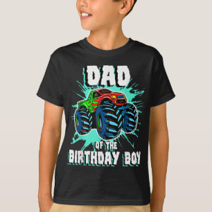 T-shirt Papa of the Birthday Boy Monster Truck Birthday Pa