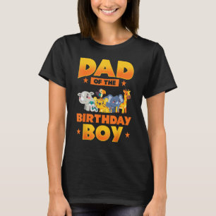 T-shirt Papa Of The Birthday Boy Zoo Safari Anniversaire P