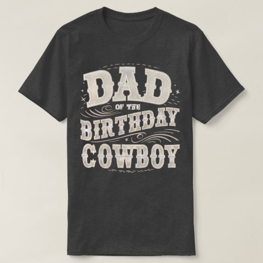 T-shirt Papa of the Birthday Cowboy 1 (Design devant)