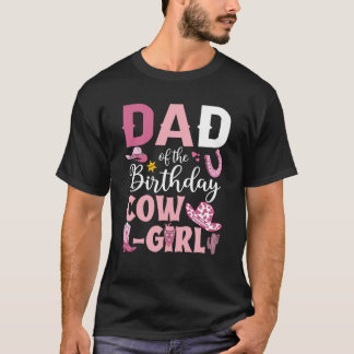 T-shirt Papa Of The Birthday Cowgirl Rodeo Party B day Gir