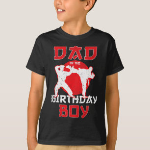 T-shirt Papa Of The Birthday Karate Taekwondo Boy Martial 