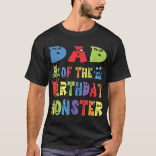 T-shirt Papa Of The Birthday Monster Alien Kid B day Party