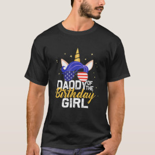 T-shirt Papa Of The Birthdaygirl Cadeaux Unicorn Anniversa