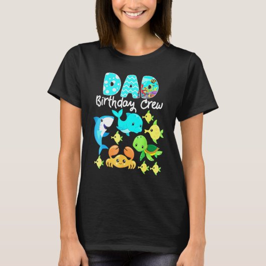 T-shirt Papa Of The Sea Aquarium Party Sea Fish Ocean Ani (Devant)