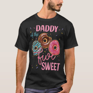 T-shirt Papa Of The Sweet Cinq 5th Donut Anniversaire Fête