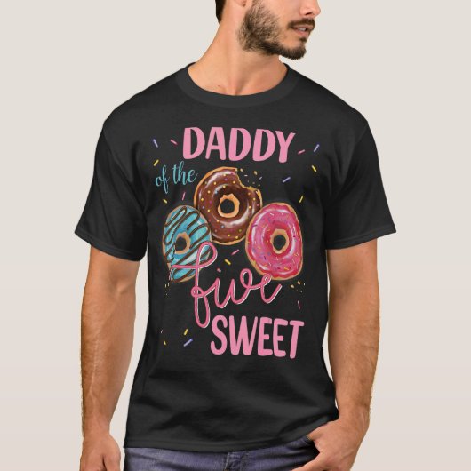 T-shirt Papa Of The Sweet Cinq 5th Donut Anniversaire Fête (Devant)
