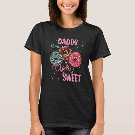 T-shirt Papa Of The Sweet Huit 8th Donut Birthday Party (Devant)