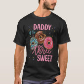 T-shirt Papa Of The Sweet Three 3rd Donut Birthday Party (Devant)