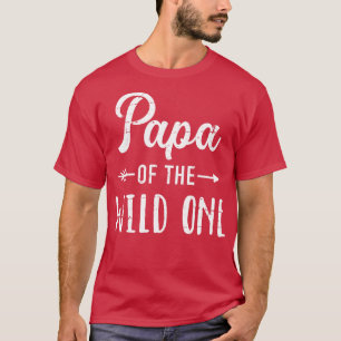 T-shirt Papa of the wild one fille correspondant à la fami