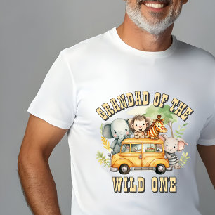 T-shirt Papa of the Wild One garçons anniversaire safari a