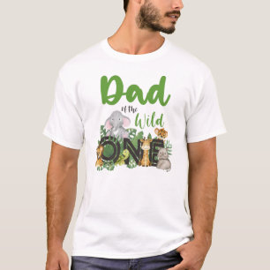 T-shirt Papa of the Wild One Jungle Safari Zoo Animaux