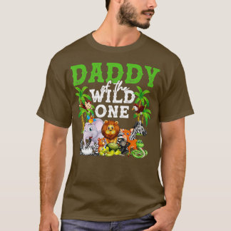 T-shirt Papa Of The Wild One Zoo Anniversaire Safari Jungl