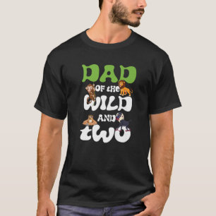 T-shirt Papa Of The Wild Two Zoo Anniversaire Safari Jungl