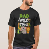 T-shirt Papa Of The Wild Two Zoo Anniversaire Safari Jungl (Devant)