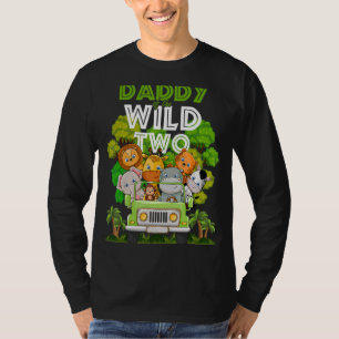 T-shirt Papa Of The Wild Two Zoo Truck Anniversaire Safari