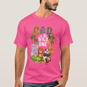 T-shirt Papa Of The Wild Un Anniversaire Safari Jungle Zoo