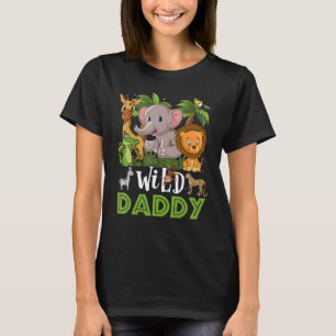 T-shirt Papa Of The Wild Zoo Anniversaire Safari Jungle An