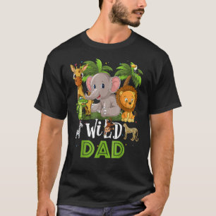 T-shirt Papa Of The Wild Zoo Anniversaire Safari Jungle An