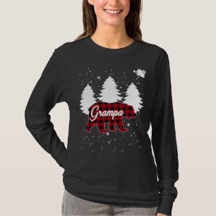 T-shirt Papa Ours à carreaux de buffle Arbre de Noël Pyjam