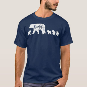 T-shirt Papa Ours avec 4 4 Cubs Papa Père Papa Papa Papa C